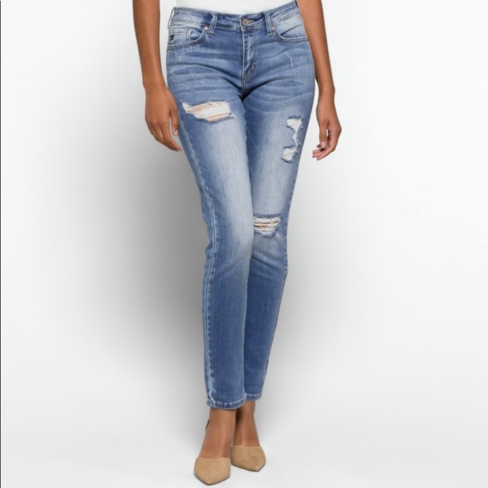 KanCan Annalise Skinny Distressed Jeans in Indigo